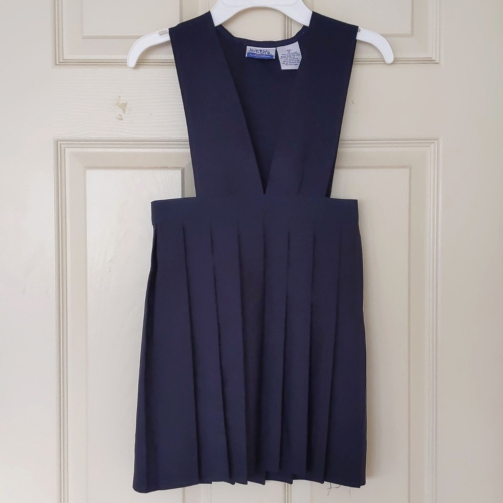 Girl's School uniform overalls.